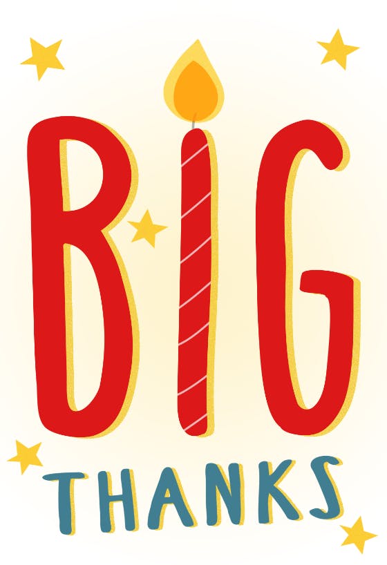 Big thanks -  tarjetas de agradecimiento por la asistencia