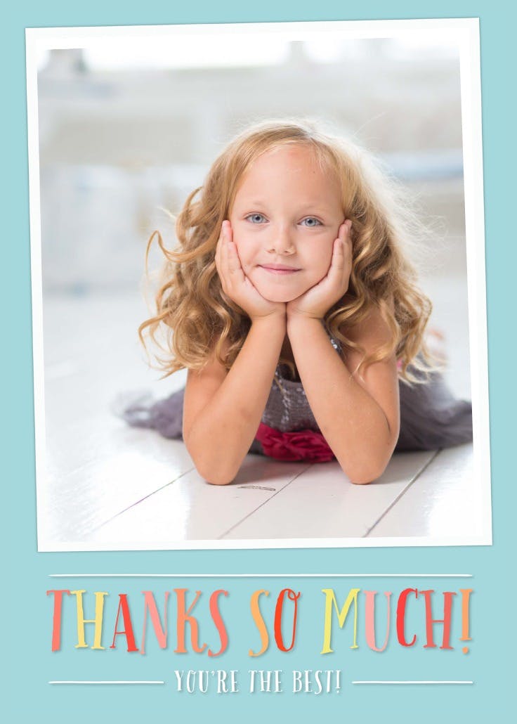 So much thanks - birthday thank you card