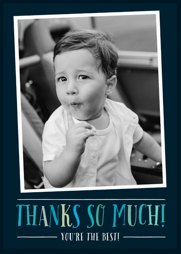 So much thanks dark - birthday thank you card