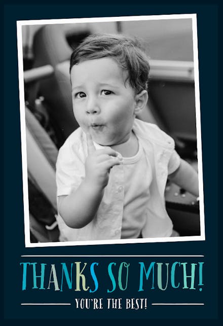 So much thanks dark - birthday thank you card