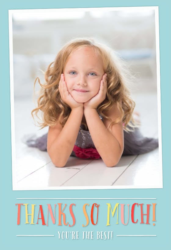 So much thanks - thank you card