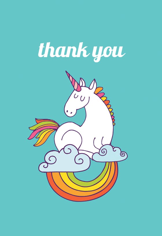 Unicorn magic -  tarjetas de agradecimiento por la asistencia