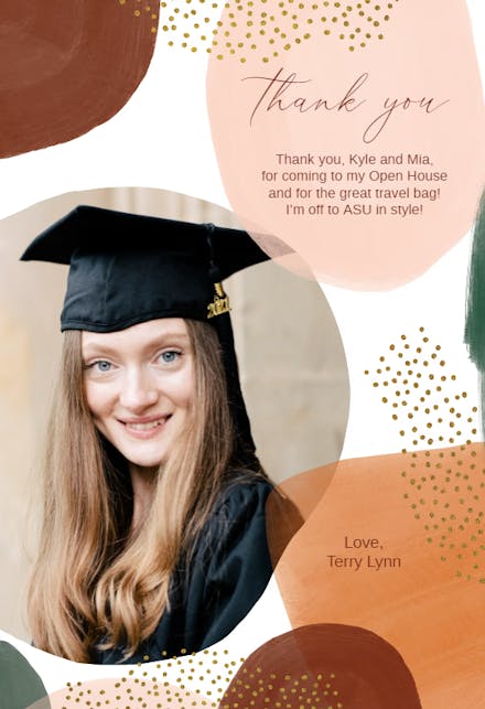 Boho decoration - Graduation Thank You Card