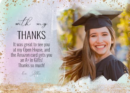 Brushing Up - Graduation Thank You Card