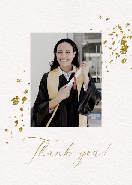 Celebration zone - graduation thank you card