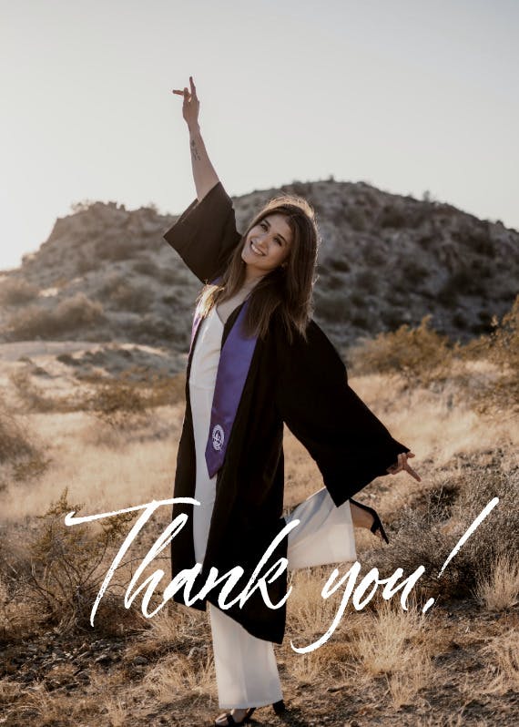 Diploma joy - tarjeta de agradecimiento por la graduación