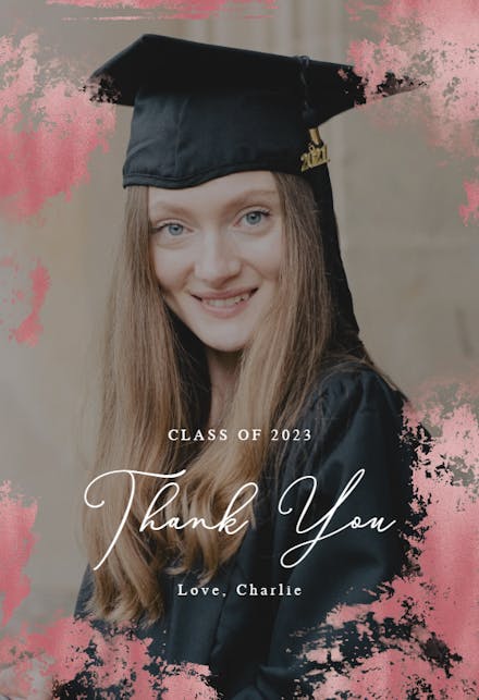 Foiled Photo - Graduation Thank You Card
