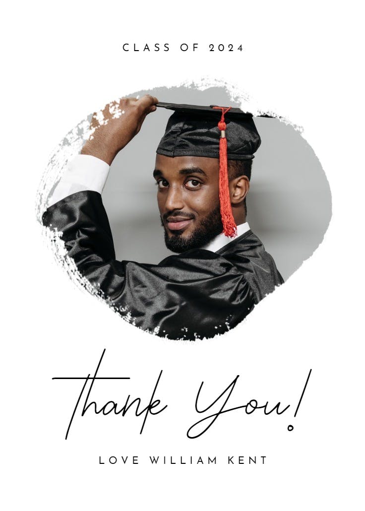 Freeform - graduation thank you card