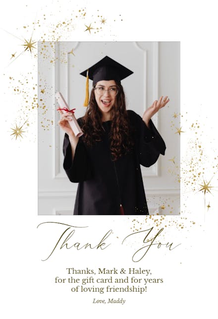 Galactic Grad - Graduation Thank You Card