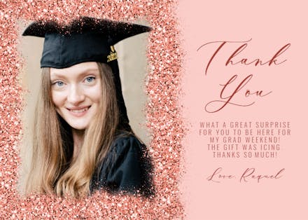 Glammed Grad - Graduation Thank You Card