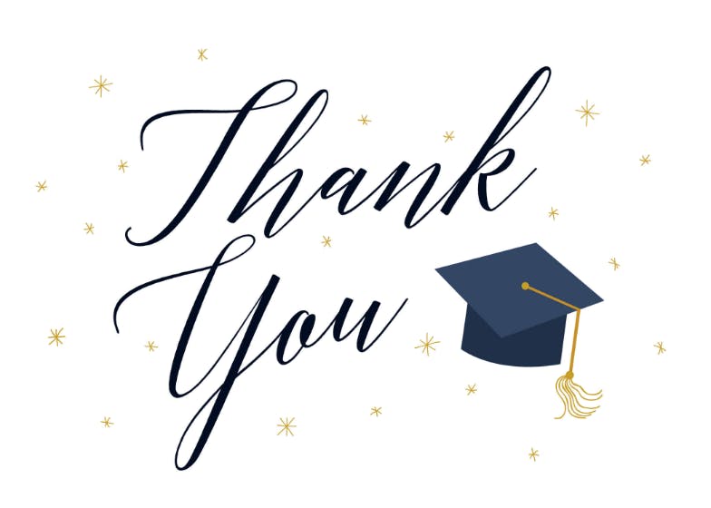 Graduate script - graduation thank you card