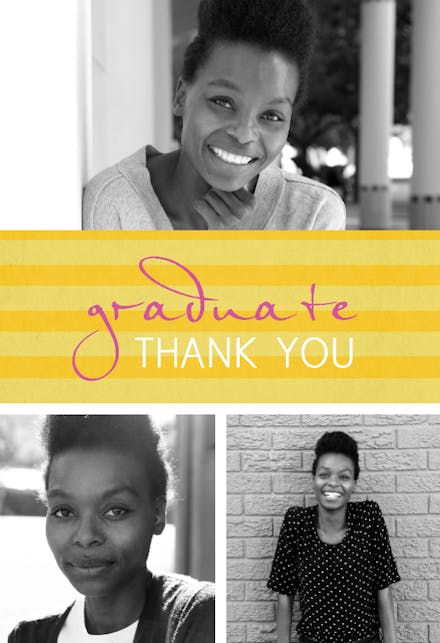 Graduation Collage - Graduation Thank You Card