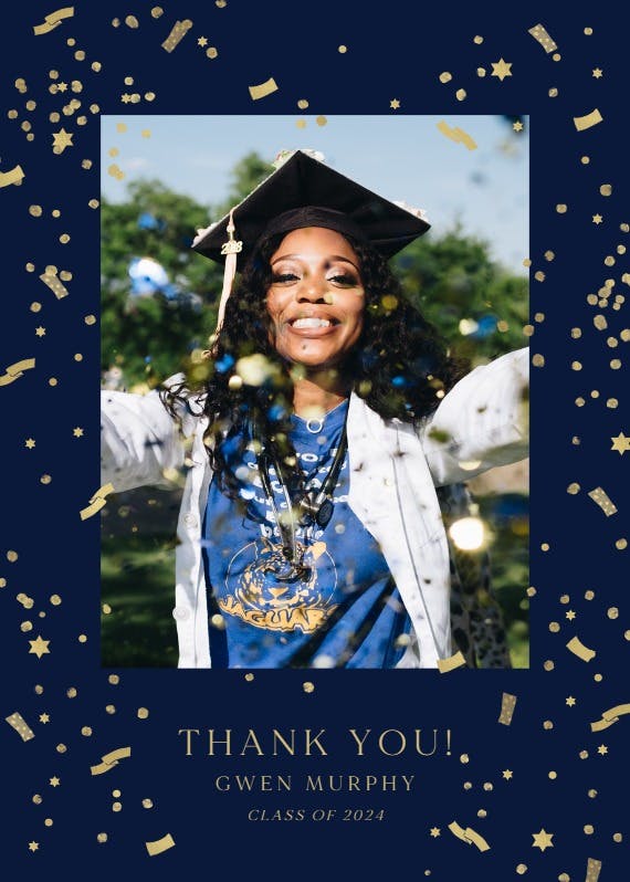 Lets light it up - graduation thank you card