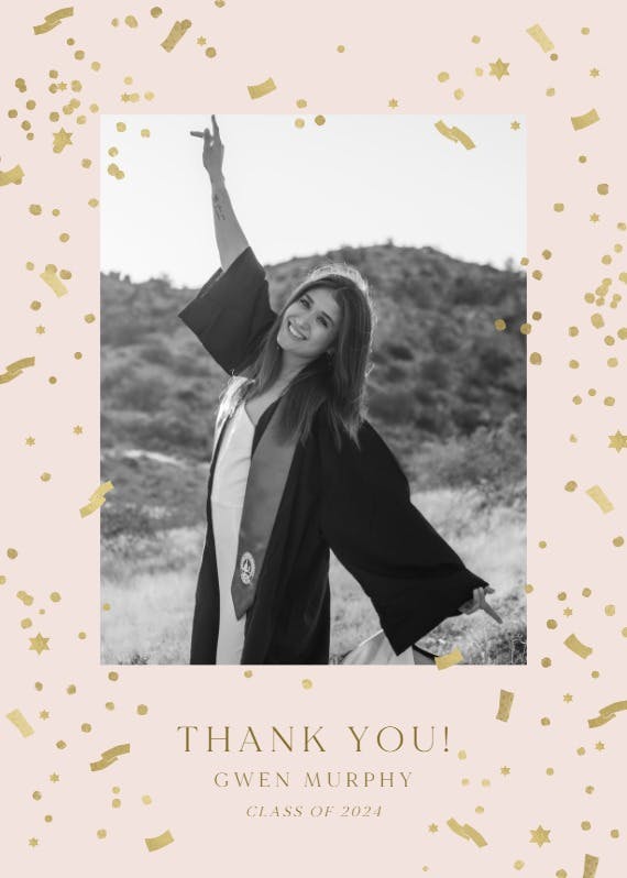 Lets light it up -  free graduation thank you card