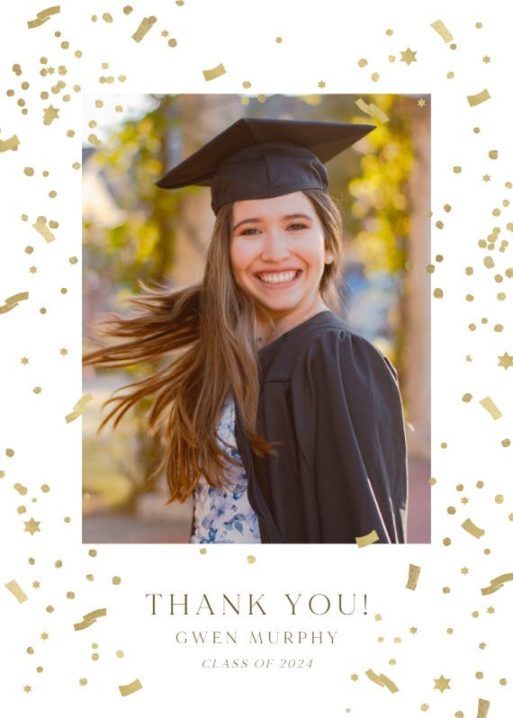 Lets light it up - graduation thank you card