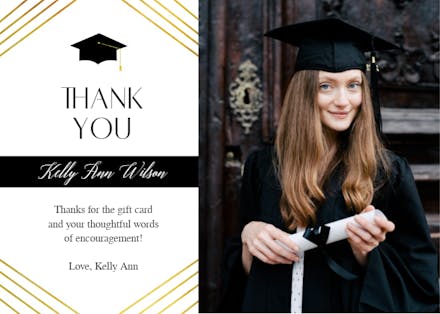 Line by Line - Graduation Thank You Card