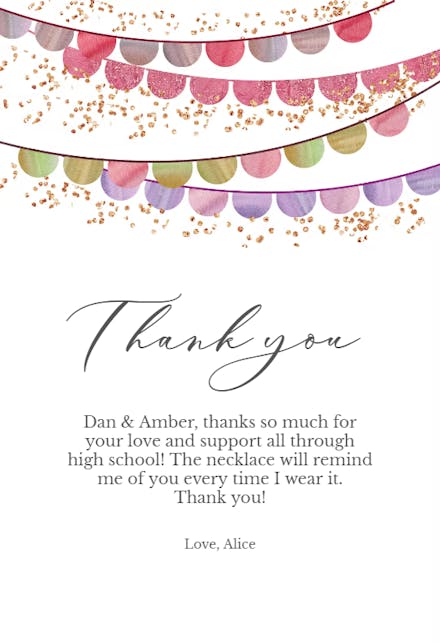 Milestone Celebration - Graduation Thank You Card