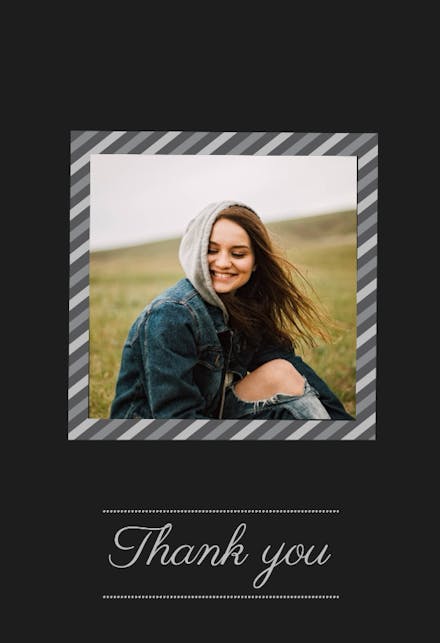 Modern Stripes - Graduation Thank You Card