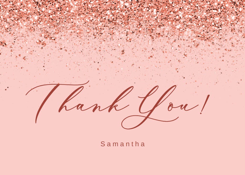 Pink shining - graduation thank you card