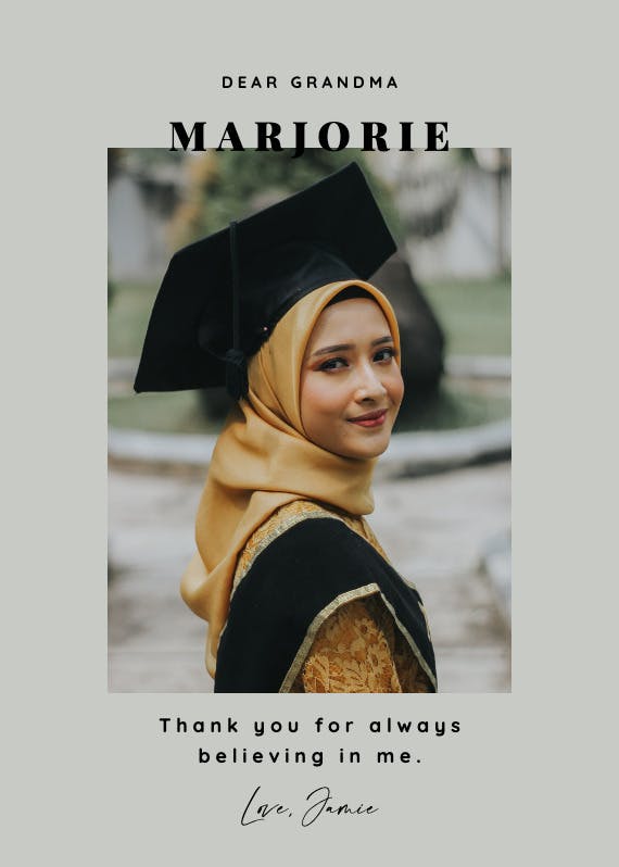 Saint etienne - tarjeta de agradecimiento por la graduación