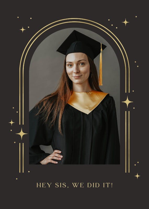 Starry arch - graduation thank you card