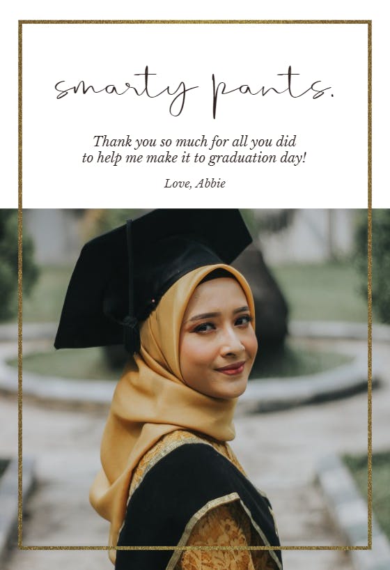 Super smart - tarjeta de agradecimiento por la graduación