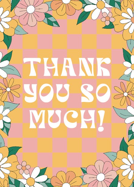 You bloom frame - tarjeta de agradecimiento por la boda