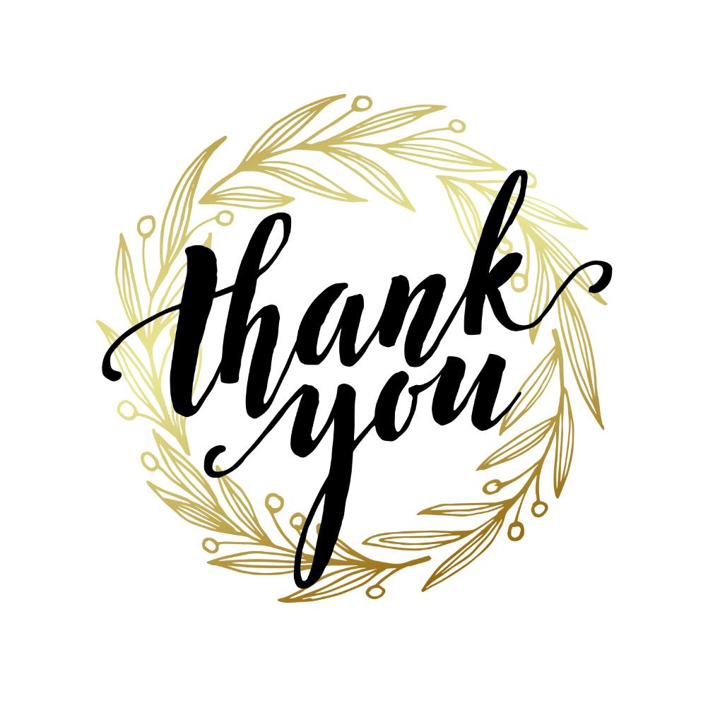 A Round Of Thanks - Thank You Card Template