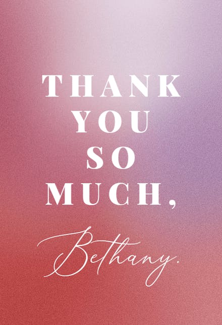 Aesthetic Gradient - Tarjeta De Agradecimiento