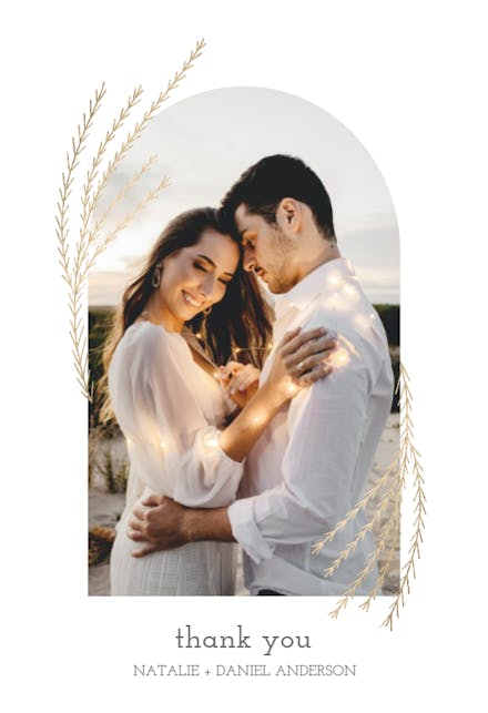 Arch with shiny branches - Thank You Card