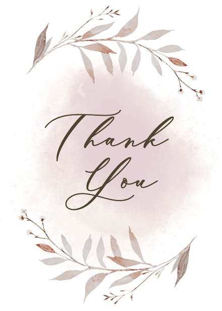 Nocturnal Flowers - Thank You Card Template | Greetings Island