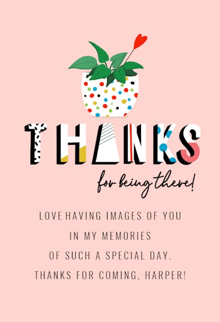 Being There - Thank You Card