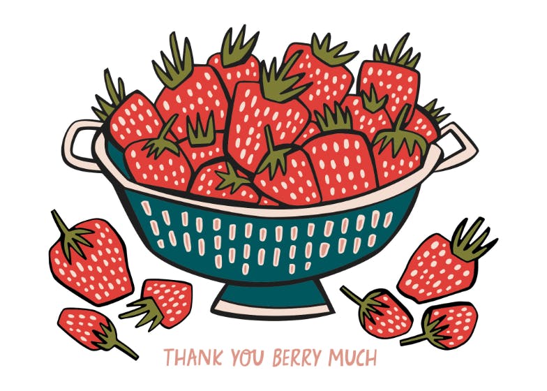 Berry sweet -  tarjeta de agradecimiento