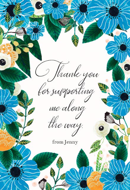 Blue & Orange - Tarjeta De Agradecimiento