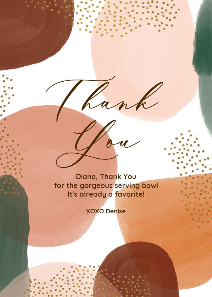 Boho circle shapes - thank you card