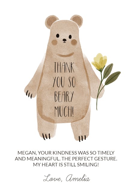 Boho Woodland - Thank You Card