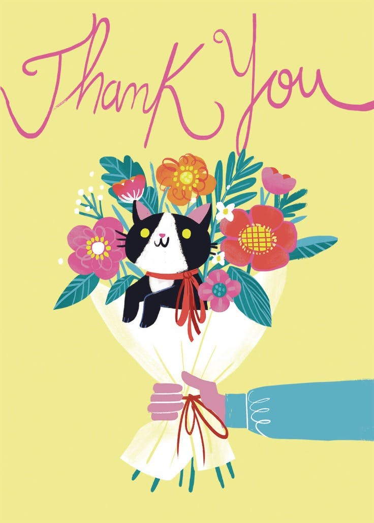 Bonus bouquet - thank you card