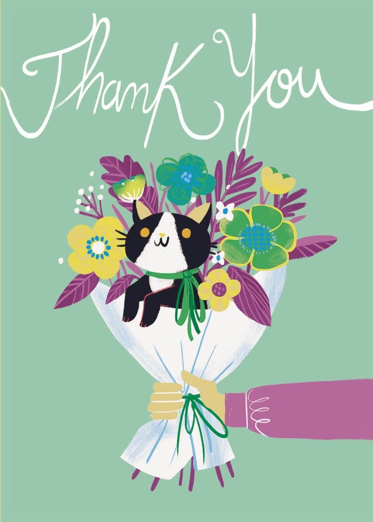 Bonus bouquet - thank you card