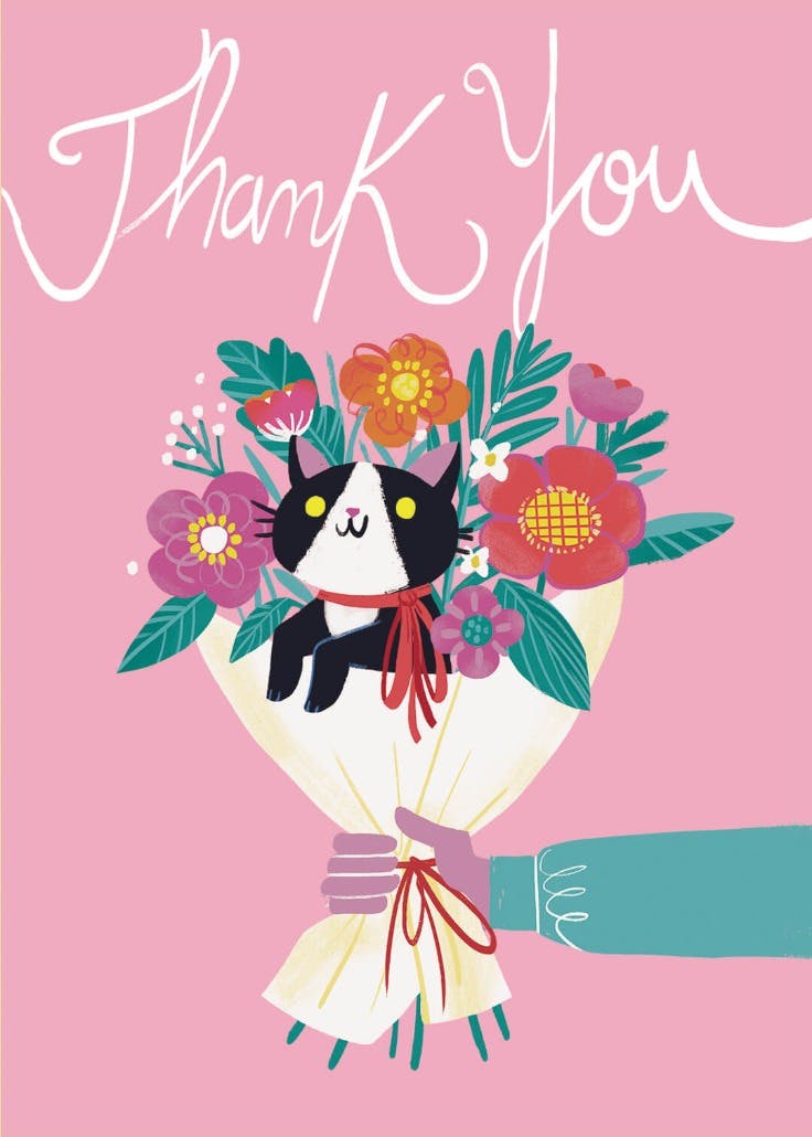 Bonus bouquet - thank you card