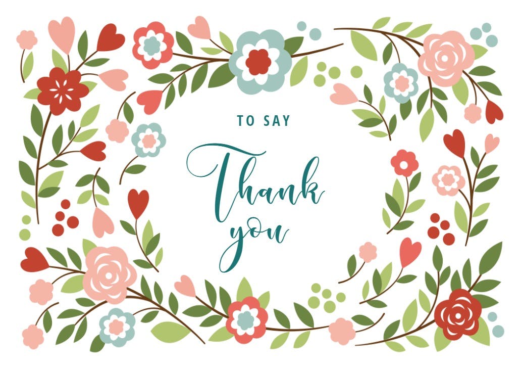 Bountiful blooming - thank you card