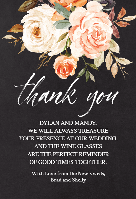 Plain and pure Wedding Thank You Card (Free) Greetings Island
