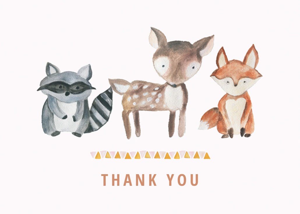 Cute cubs - thank you card