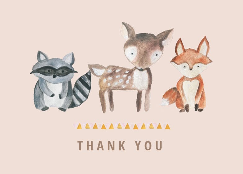 Cute cubs -  tarjeta de agradecimiento