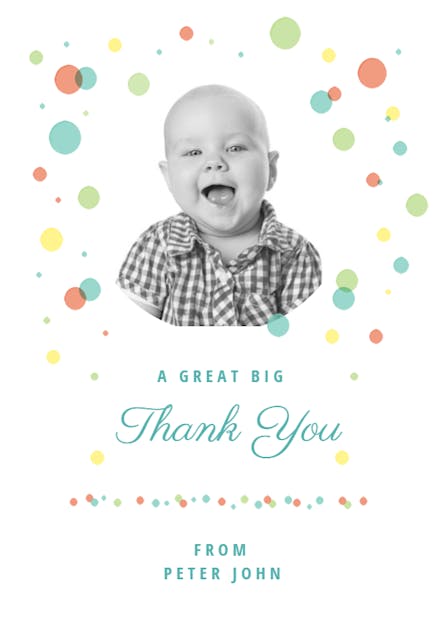 Dashing Dots - Thank You Card