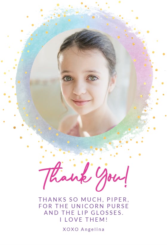Delicate dots - thank you card