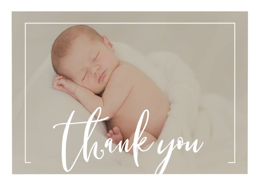 Elegant frame - thank you card