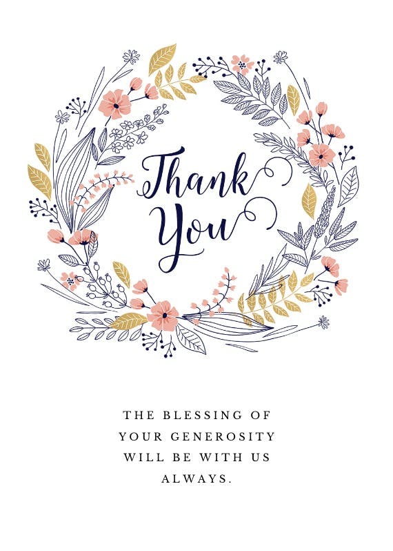 Ever thankful -  tarjeta de agradecimiento