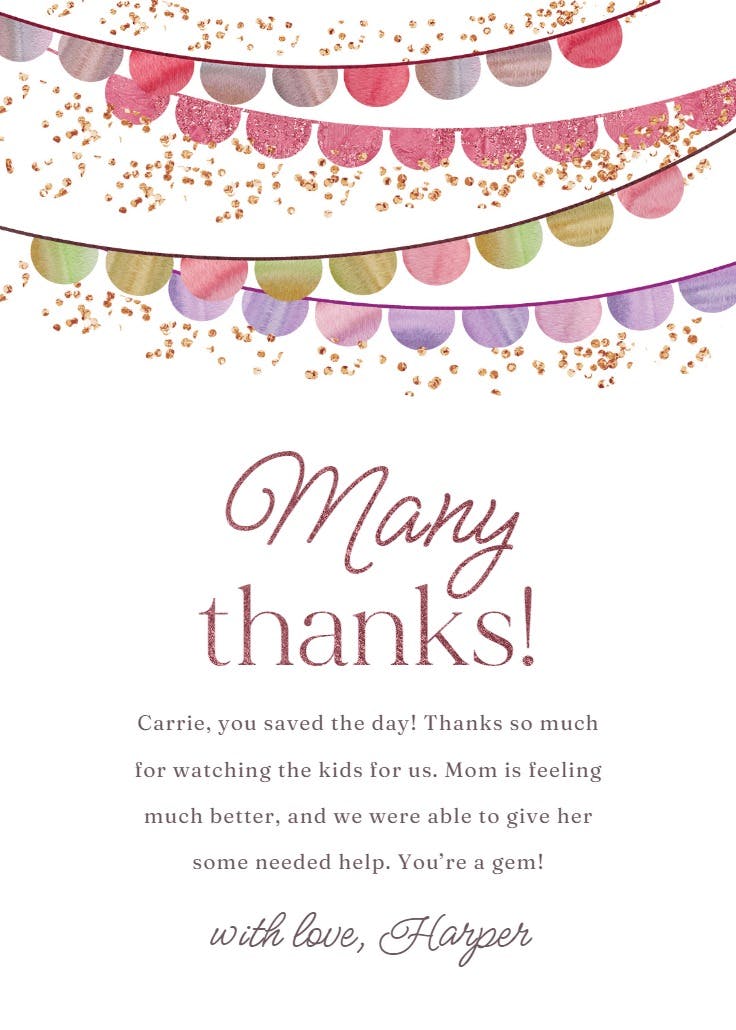 Fiesta inspired - thank you card