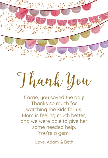 Fiesta Inspired - Thank You Card