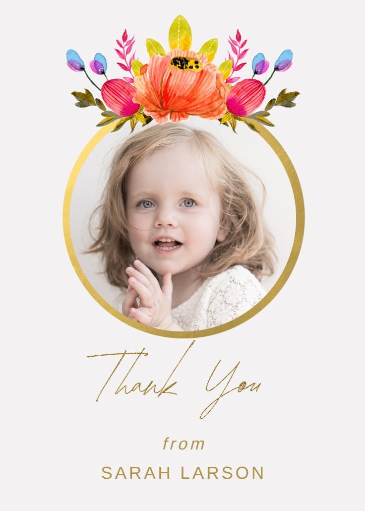 Floral - thank you card